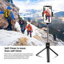 3 in 1 R1 Selfie Stick Tripod Stand Holder with Bluetooth 360 Degree Rotatable