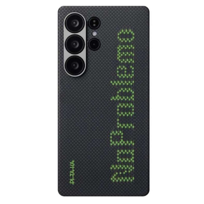 Pitaka X Aries MagEZ Compatible Luminous Case for Samsung Galaxy S25 Ultra - Black