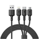 Oraimo OCD-X93 DuraLine 3-in-1 2.4A Fast Charging Cable (USB-A to Type-C / Lightning / Micro-USB)