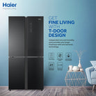 Haier HRF-578 TBG Glass T-Door No Frost Inverter Refrigerator 20 Cubic Feet With Official Warranty