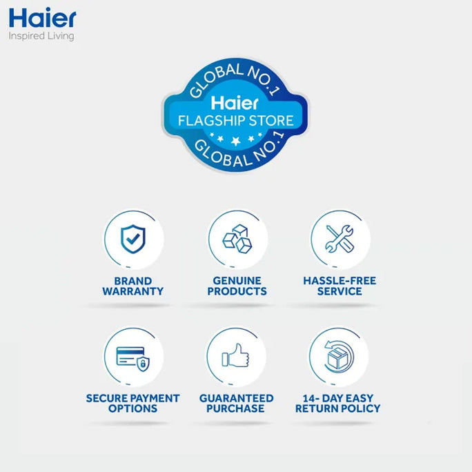Haier HWM 95-1678ES8 9.5Kg Top Load Fully Automatic Washing Machine With Official Warranty