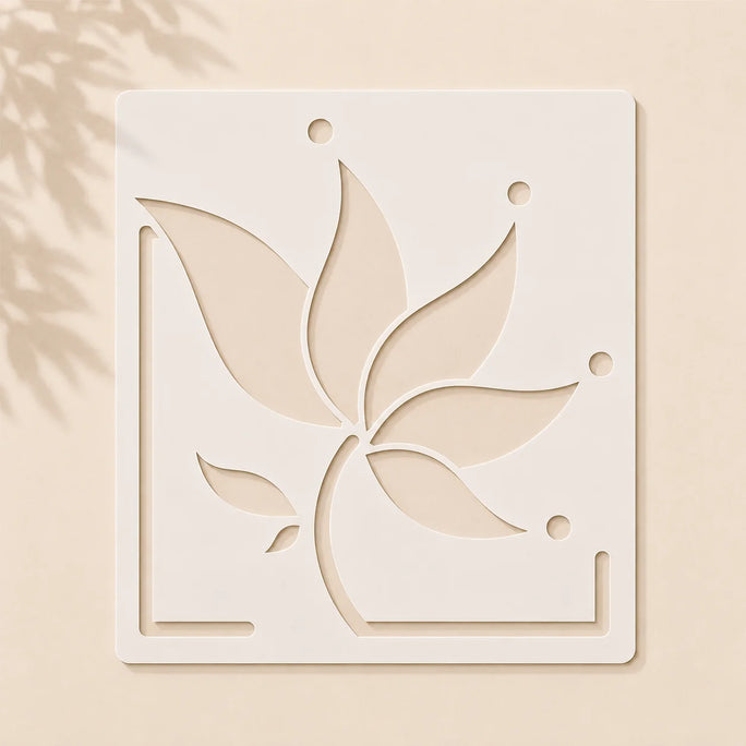 Casvena Lily Flower Reusable Stencil for Wall & Canvas Painting