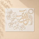 Casvena Loh e Qurani Calligraphy Stencil for Wall and Canvas Painting
