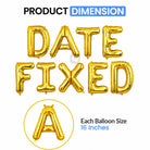 Date Fixed Foil Letter Balloon Banner