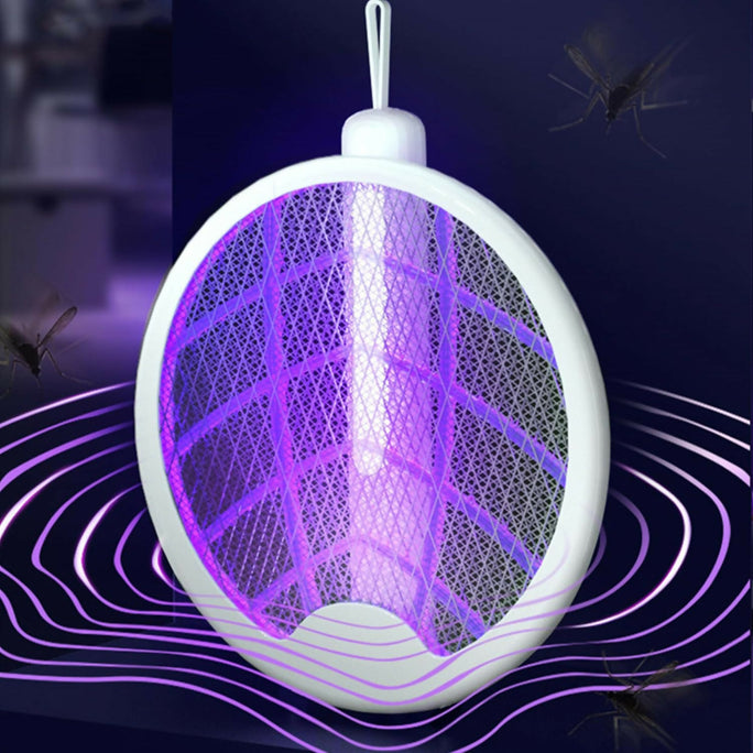 Foldable Mosquito Killer Racket Trap Rechargeable Bug Zapper Racket