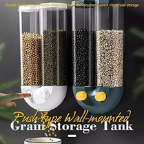 Dispenser Tank Pusher Type Wall Mounted Cereal Storage Tank Kitchen Leakproof and Sealed Tank Grain Dispenser Tank