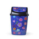 PrinceWare Dustbin Floral With Swing Lid - 13 Liters (Pack of 2)
