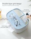Ecoco Tissue Box Holder with Storage Compartment & Lid