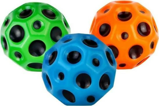 Moon Ball - Hyper Bouncy Ball - All Ages Extreme Bounce and Fun - Perfect for Active Play and Outdoor Games - Random Colors