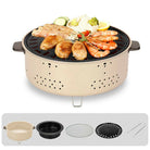 Charcoal Barbecue Grill Portable Camping Grill Stove Tabletop Smoker