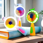 Rechargeable & Portable LED Lighting Mini Fan Electric Portable Mini Desk Fan