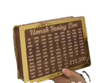 Umrah Savings Box 280 Days Wooden Money Saving Jar for Hajj Umrah Islamic Halal Savings Plan Daily Pilgrimage Tracker Gift for Muslims Eid Ramadan Savings Box
