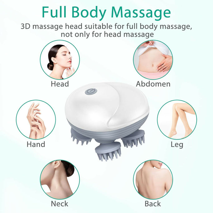 Electric Scalp Massager – 4 Head Hair & Scalp Massage Brush