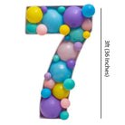 Number 7 Mosaic Balloon Decoration Frame