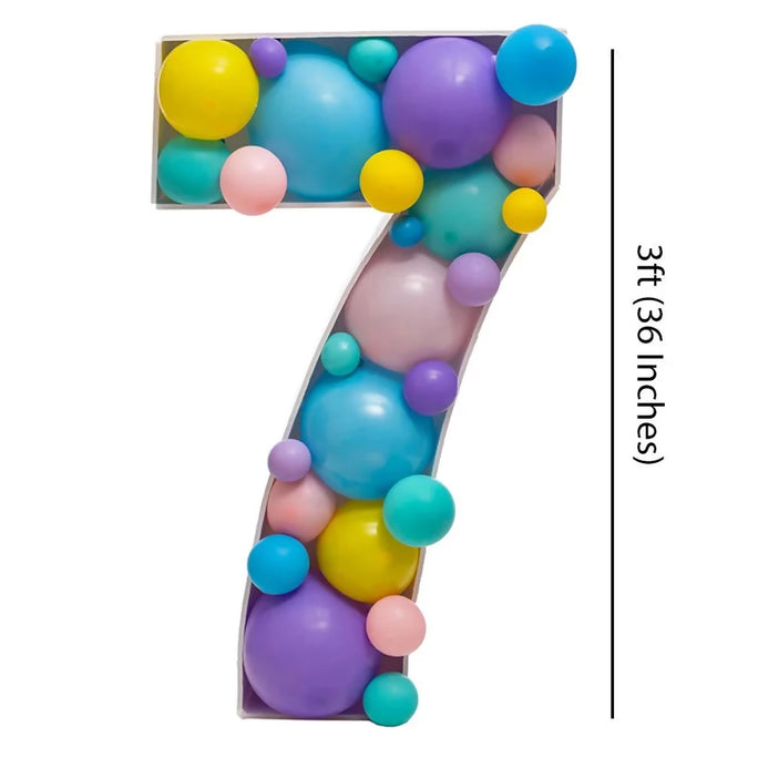Number 7 Mosaic Balloon Decoration Frame