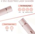 2 in 1 Dual Head Shaver Women, Electric Bikini Trimmer Wet&Dry Use Hair Removal