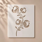 Casvena Poppy Plant Flower Reusable Stencil for Wall & Canvas Painting