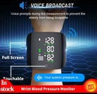 Voice Broadcast One Touch Rechargeable Wrist Blood Pressure Monitor