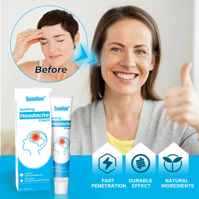 Sumifun Headache Care Cream 20g | Herbal Cooling Cream | Forehead, Temples & Neck Massage Cream | Daily Relaxing Formula