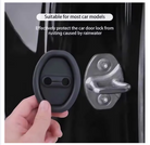 Car Door Lock Cover Pack of 4 - Silicone Door Striker Protector, Dust & Rust Proof, Anti-Noise Door Latch Cover - Black No Ratings