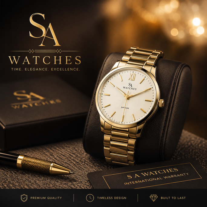 SA WATCHES Rolex Yacht-Master Style Luxury Men's Watch – Black Dial & Black Rubber Strap