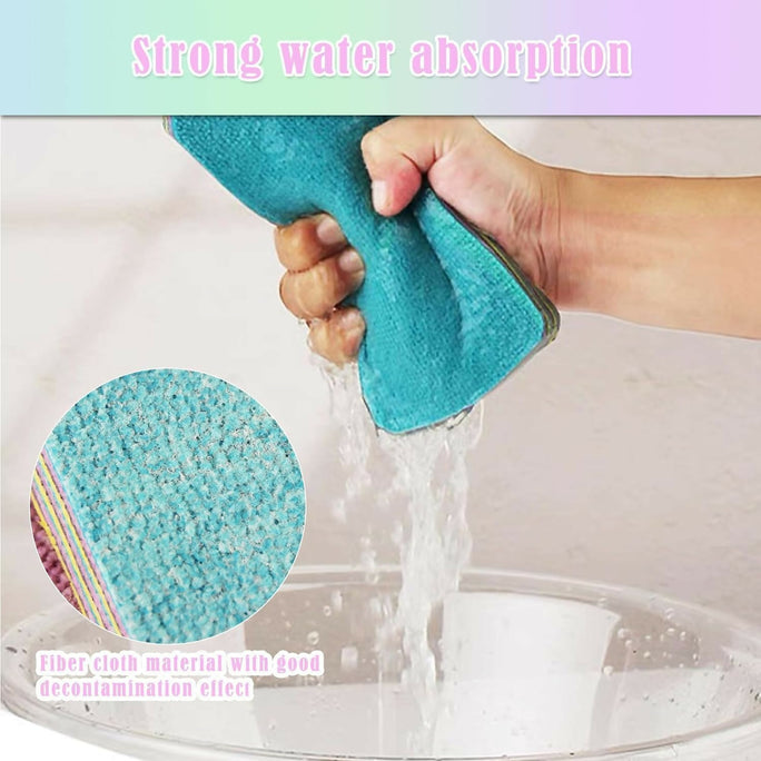 LEARJA Rainbow Multi-layer Rag Rainbow Cleaning Cloth Cloth That Can Be Torn Towel