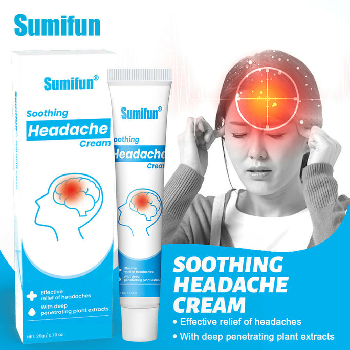 Sumifun Headache Care Cream 20g | Herbal Cooling Cream | Forehead, Temples & Neck Massage Cream | Daily Relaxing Formula