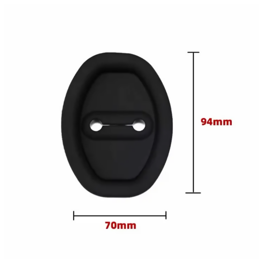 Car Door Lock Cover Pack of 4 - Silicone Door Striker Protector, Dust & Rust Proof, Anti-Noise Door Latch Cover - Black No Ratings