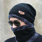 2pc Winter Cap Beanie Hat Cap Neck Warmer Scarf Set Fleece Lined Skull Cap And Scarf Unisex Hat & Scarf Set Stylish Knit Skull Cap For Men Women