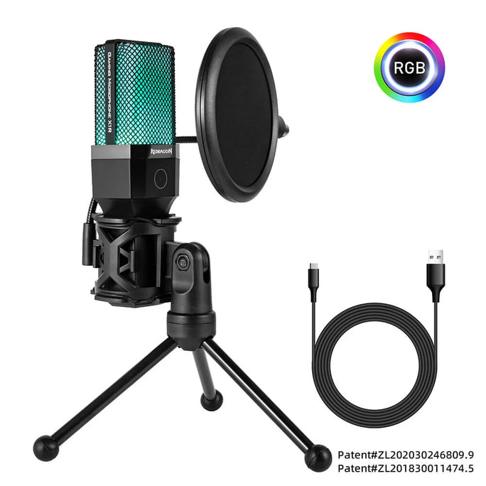 Redragon GM212 ADNE RGB USB Streaming Microphone