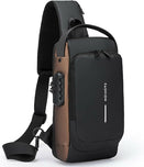 Chest Bag Multifunction Crossbody Sport Running Travel Sling Pack Anti theft USB Charge Shoulder Messenger Pack Luxury Brand Men