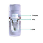 Toothpaste Dispenser With 5 Brush Holder Wall Mounted Automatic Hands Free Toothpaste Dispenser
