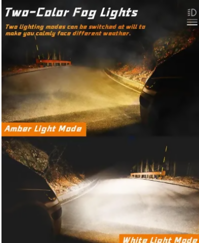 1 PC Mini Driving Fog Lights for Motorcycles, Cars, Jeeps White/Yellow/Flasher Spot Light LED Bike Light, Night Vision Projector Lense, Mini Turtle Lights, Fog Light Mini