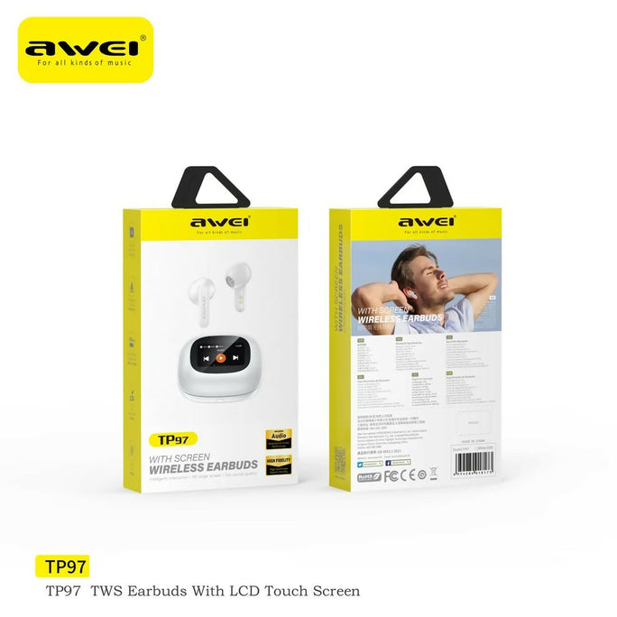 AWEI TP97 LCD Touch Screen Wireless Bluetooth Earbuds