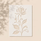 Casvena Stylized Flower Reusable Stencil for Wall Painting & Scrapbooking