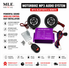 Motorcycle MP3 Audio System with Bluetooth Remote Control | Bike Sound System Speakers Kit | Universal Waterproof Motorbike Audio Player