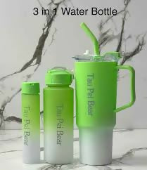 Tumbler 3pcs bottle set with straw