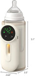 Portable Baby Bottle Warmers, Portable Bottle Warmer for Travel, Upgraded Baby Milk Warmer for Breastmilk or Formula, Bottle Warmer On The Go with Milk Volume Window, 6 Temperature Control, 8000 MAh