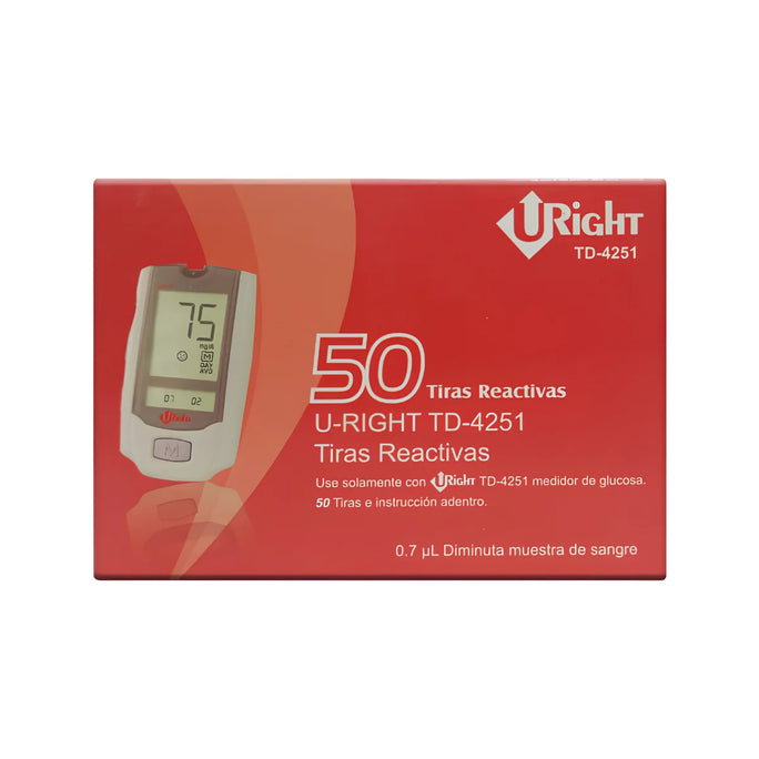 U-Right Blood Glucose Test Strips 50 Pack | High Accuracy Biosensor Refill Strips