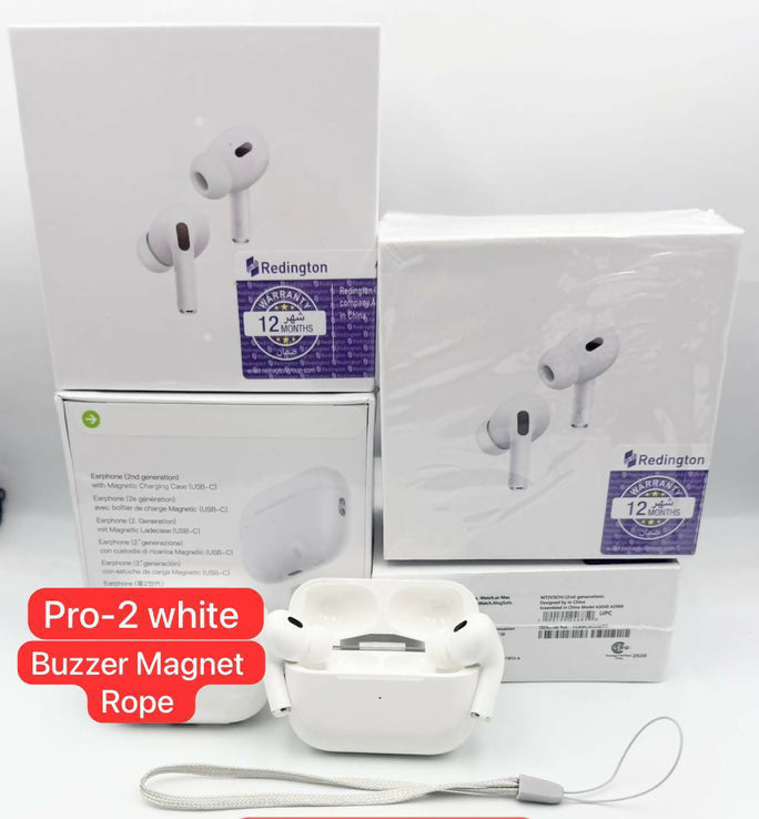 AirPods Pro2 White/black (Silicone Protective Anti Dust Proof Case FREE FREE)