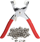 Plier Press Kit Stainless Steel Tip Button Snap Fastener Set Craft Sewing Hand Tools, Metal Snap Strap Fastener Plier Press Tool Kit Great for DIY Crafts Clothes Hats and Sewing