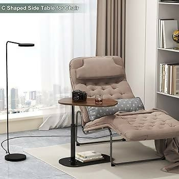 C Shaped Side Table Couch Side Tables That Slide Under, Modern Small Coffee C Table