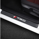 4 PCS Car Styling TRD Emblem Car Door Sill Protector 3D Carbon Fiber Scuff Protective Door Sill Cover Panel Sticker, Car Stickers, Stickers for Car