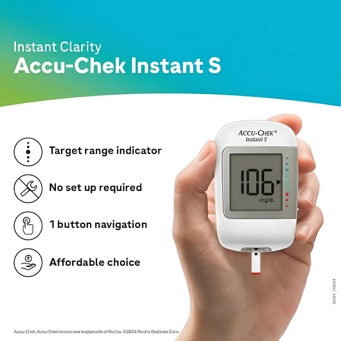 Accu-Chek Instant S Blood Glucose Monitor Kit with 10 Test Strips