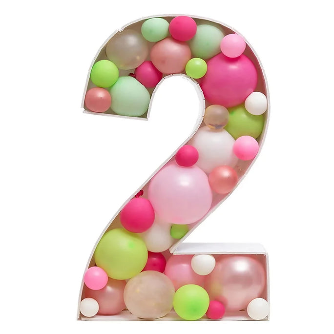 Number 2 Mosaic Balloon Decoration Frame