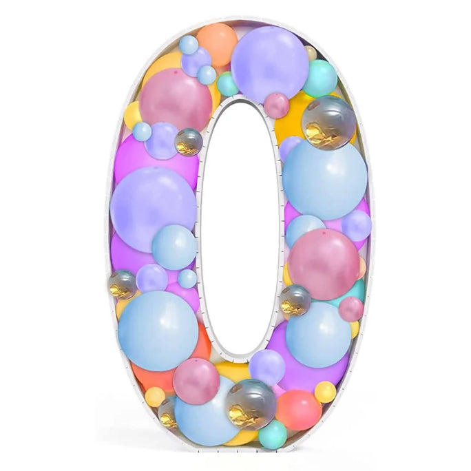 Number 0 Mosaic Balloon Decoration Frame