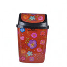 PrinceWare Dustbin Floral With Swing Lid - 13 Liters (Pack of 2)
