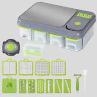 Multifunctional Vegetable Chopper with Container And Cutting Board, Suitable for Chopping