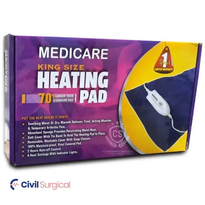 Medicare King Size Electric Heating Pad (MD-240) – Moist & Dry Heat Therapy
