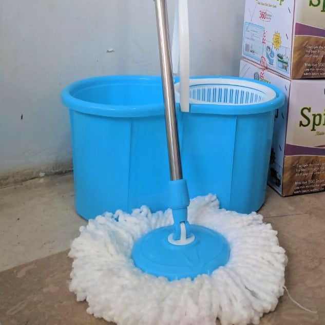 Spin Mop - Easy Spin Magical Mop Set 360 Degree Microfiber Mop Head Home Clean Tools Microfiber